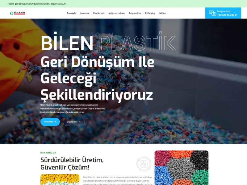 Bilen Plastik web sitesi tasarımı - Sanayi & Hidrolik - UCY Medya Adana