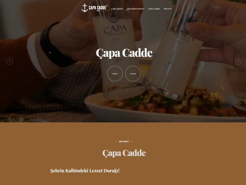 Çapa Cadde web sitesi tasarımı - Gıda & Restoran - UCY Medya Adana