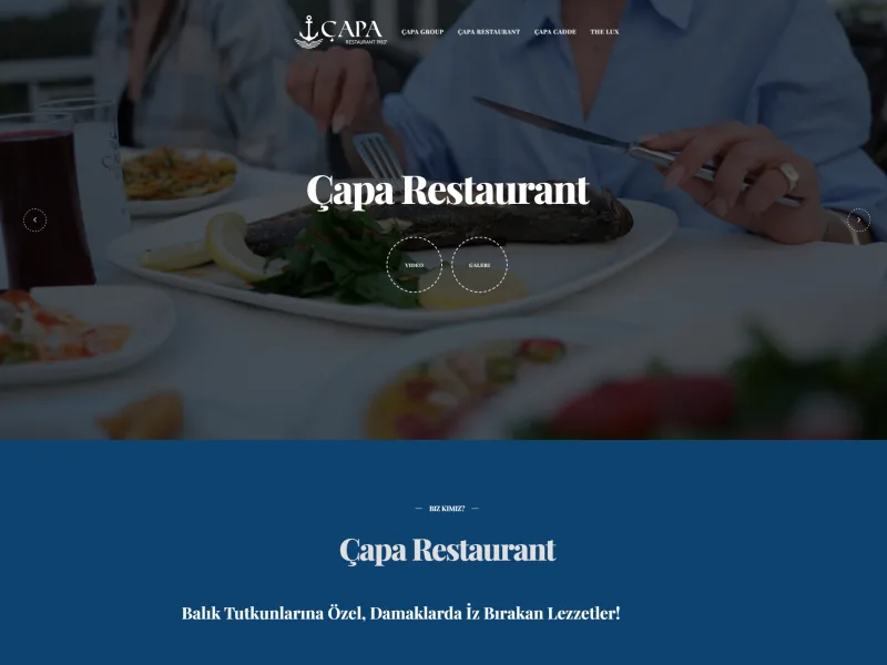 Çapa Restaurant web sitesi tasarımı - Gıda & Restoran - UCY Medya Adana