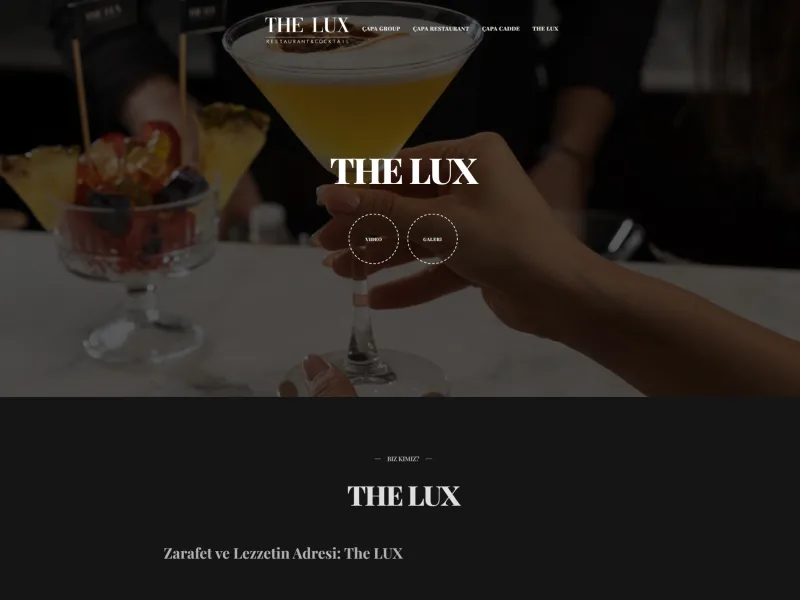 The Lux web sitesi tasarımı - Gıda & Restoran - UCY Medya Adana