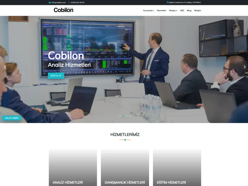 Cobilon Yönetim Danışmanlığı web sitesi tasarımı - Danışmanlık & Eğitim - UCY Medya Adana