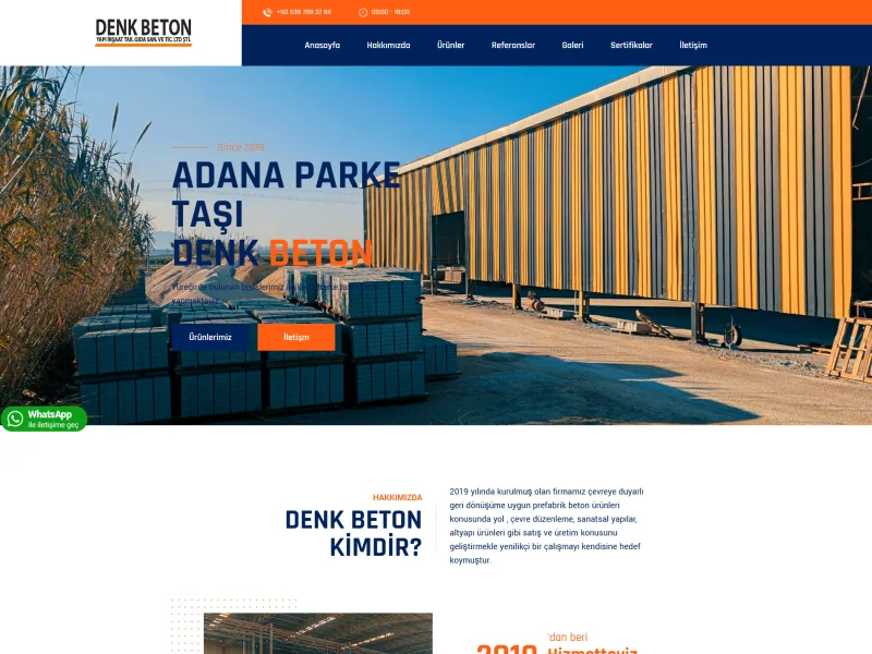 Denk Beton web sitesi tasarımı - İnşaat & Yapı - UCY Medya Adana
