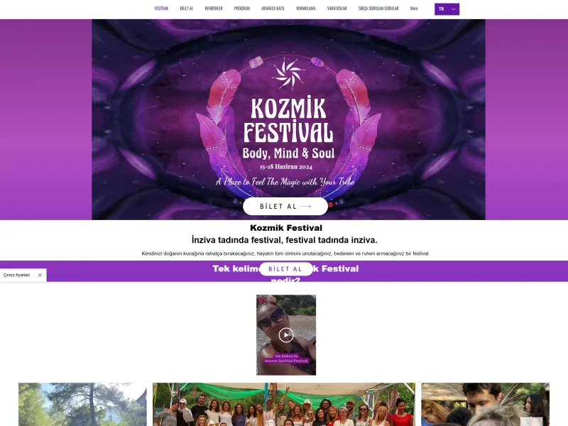 Kozmik Festival web sitesi tasarımı - Etkinlik & Festival - UCY Medya Adana