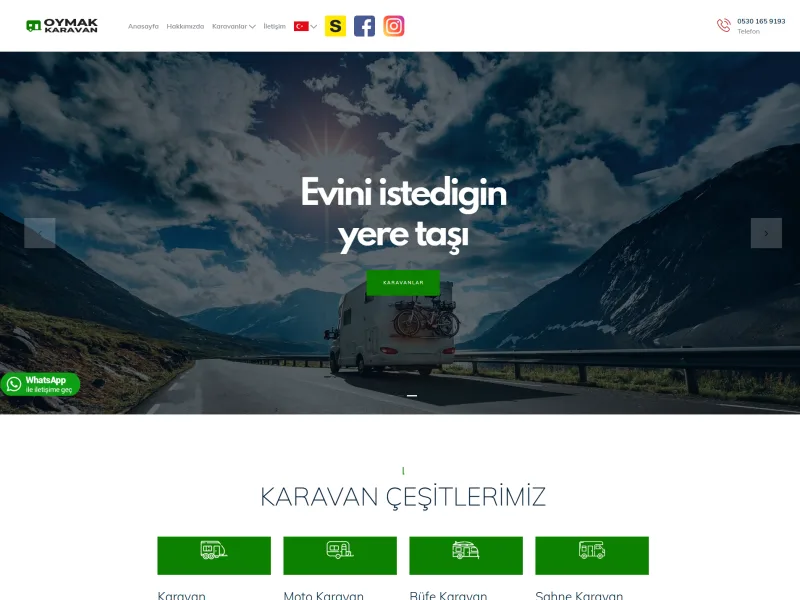Oymak Karavan web sitesi tasarımı - Ulaşım & Araç - UCY Medya Adana